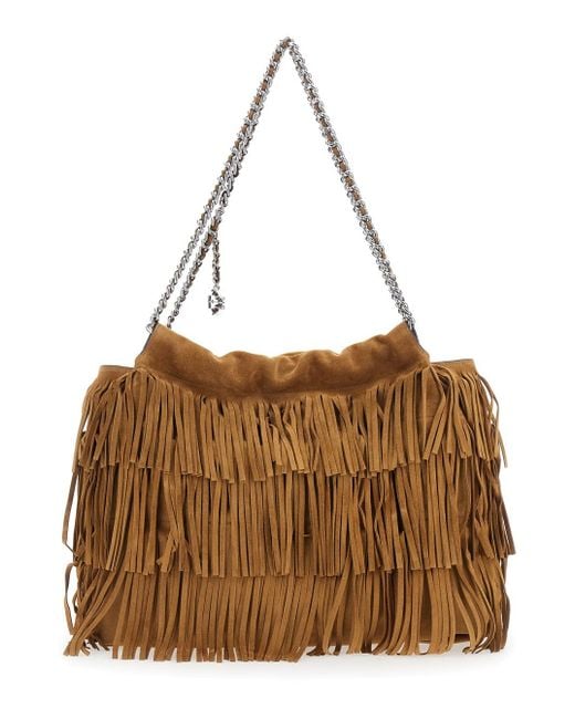 Borsa A Spalla 'Fleming' Con Tracolla A Catena E Design Con di Tory Burch in Brown