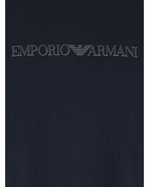 Emporio Armani Blue T-Shirt Crew Neck for men