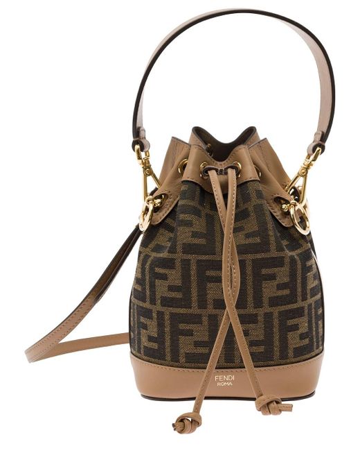 Fendi Brown 'Mon Tresor' Minibag With Drawstring