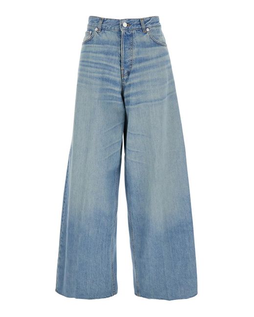 Jeans A Cinque Tasche Con Patch Logo Sul Retro di Haikure in Blue
