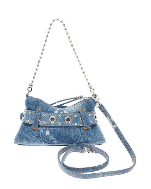 DSquared² Blue 'Gothic' Light Shoulder Bag With Belt Detail