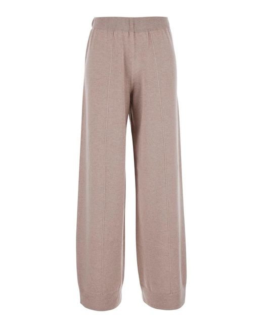 Fabiana Filippi Natural Wool And Silk Pants For