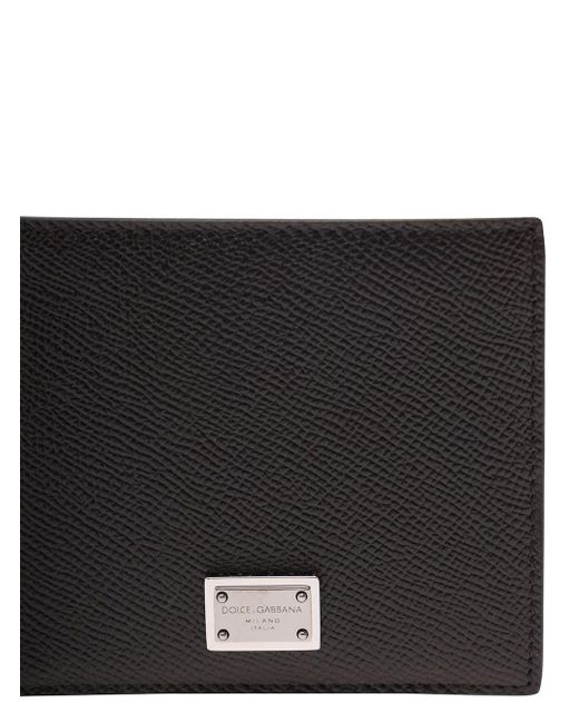 Portafoglio Bi-Fold Con Placca Con Logo Sul Fronte In di Dolce & Gabbana in Black da Uomo