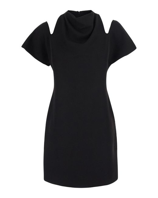 FEDERICA TOSI Black Short Cut Off Dress