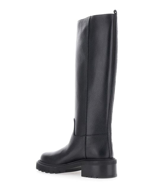 Via Roma 15 Blue Knee-High Slip-On Boots