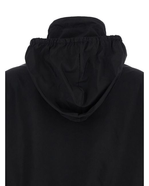 Piumino 'Enette' Con Cappuccio E Patch Logo Sulla Manica di Moncler in Black