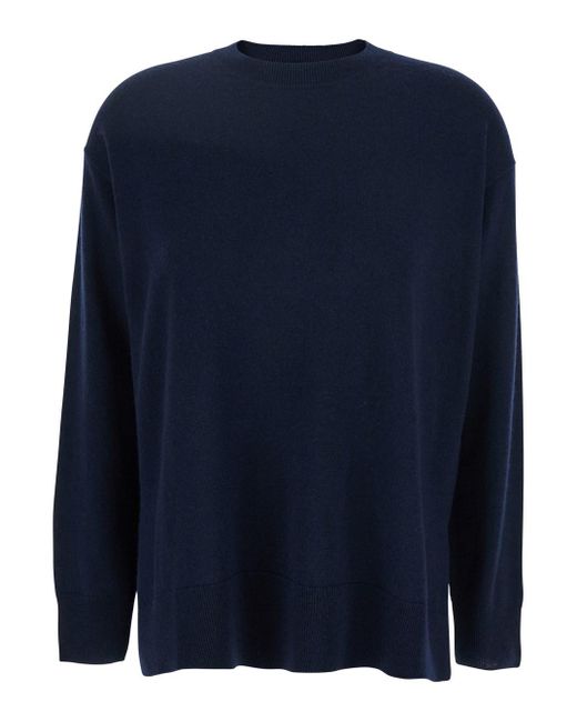 Max Mara Blue 'S Maxmara 'Verona' Sweater With Dropped Shoulders
