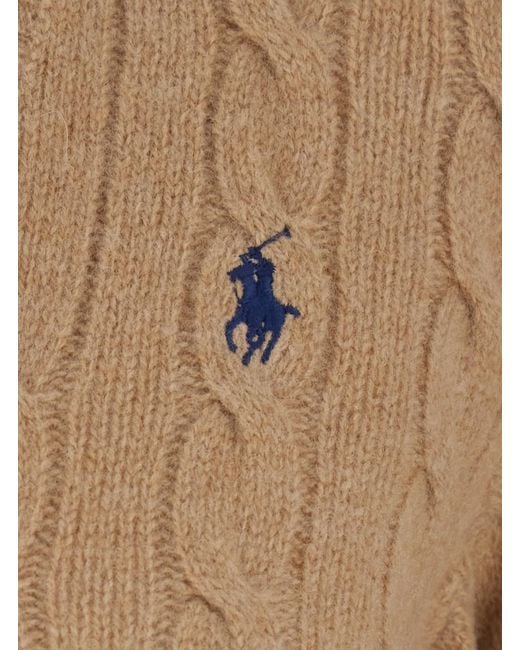 Polo Ralph Lauren Natural Kimberly Cable V Neck