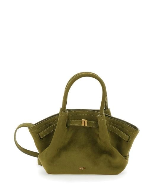 JW PEI Green Hana Mini Handbag With Removable Shoulder Strap And Logo Letter