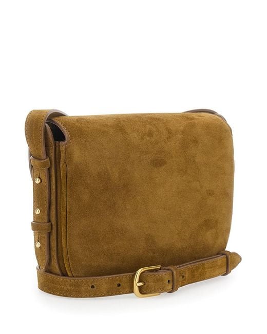 Soeur Green Shoulder Bag "Bellissima Mini" With Flap Closure