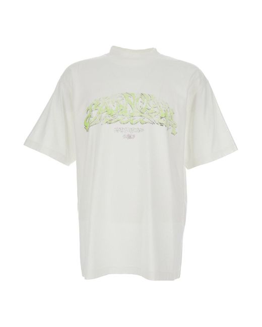 Balenciaga White And T-Shirt With Print for men