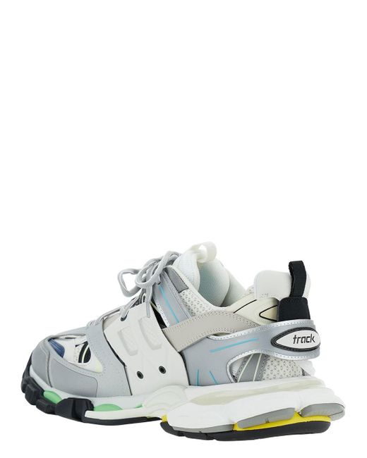 Balenciaga White 'Track' Low Top Sneakers With Logo Detail for men