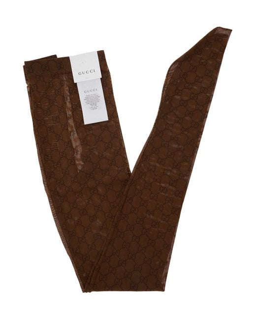 Gucci Brown Thights With All-Over Gg Motif