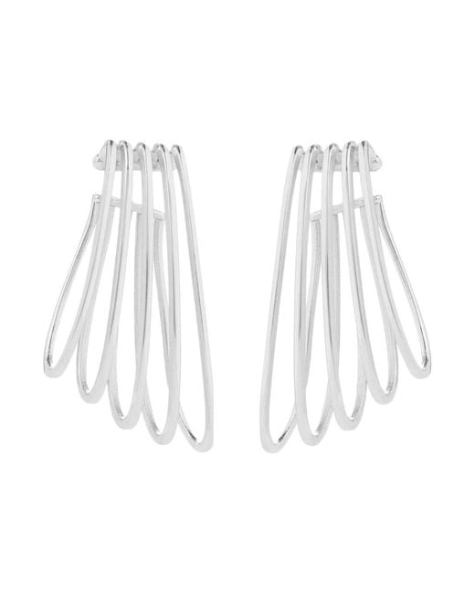 FEDERICA TOSI White Colored Earrings With Five-Ring Design