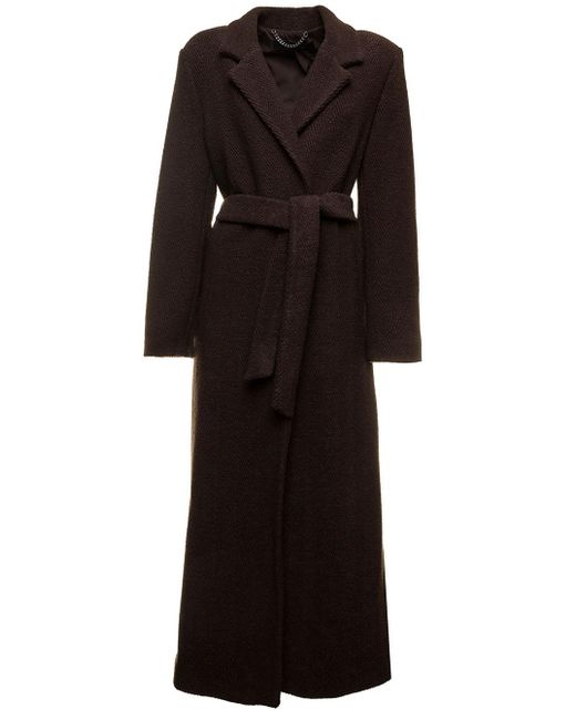 Oversize long coat di FEDERICA TOSI in Black