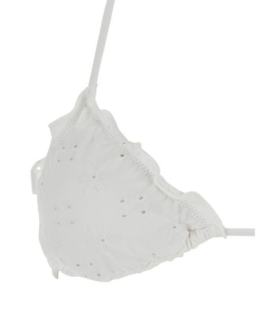 Mc2 Saint Barth White Bikini Sangallo Mini Daisy