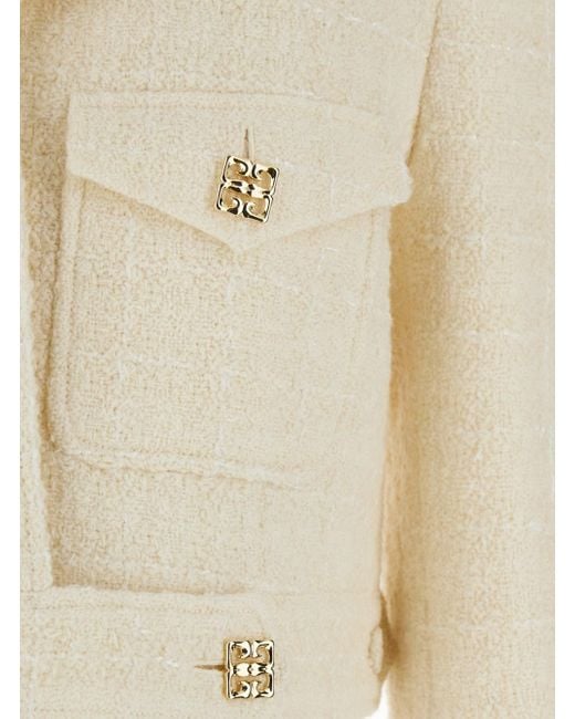 Givenchy Natural Chic Short Jacket With Golden Logos