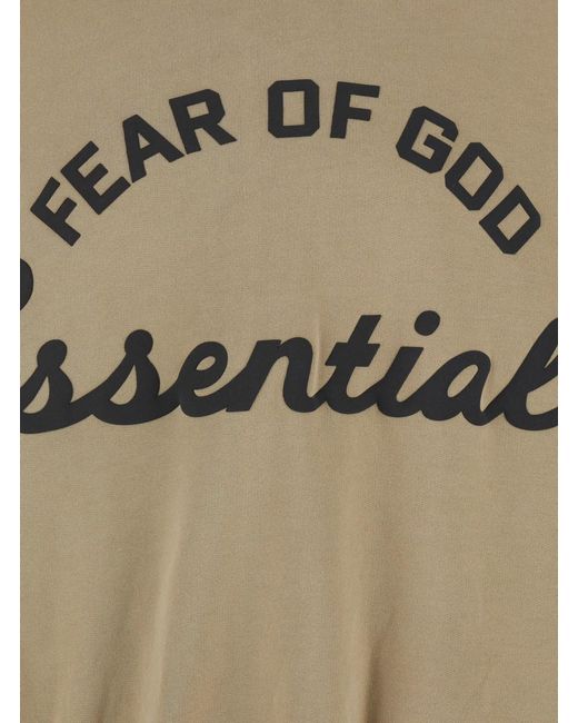 Fear Of God Natural Hoodie With Fixed Hood And Maxi Logo Lettering On The Front for men