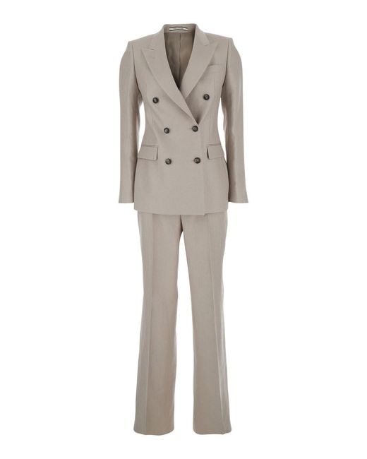 Linen Suit di Tagliatore in Gray