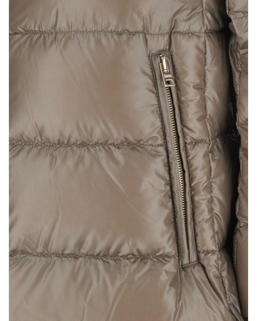 Herno Gray 'Cleofe' Down Jacket With Front Zip Closure