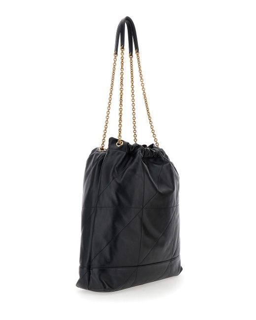 Saint Laurent Black 'Jamie' Crossbody Bag With Two Top Chain-Link Hand