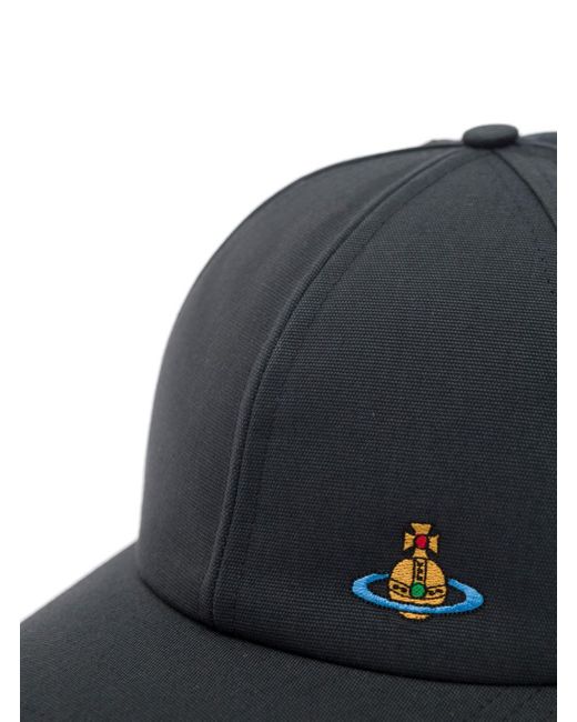 Vivienne Westwood Blue Baseball Cap With Orb Embroidery for men