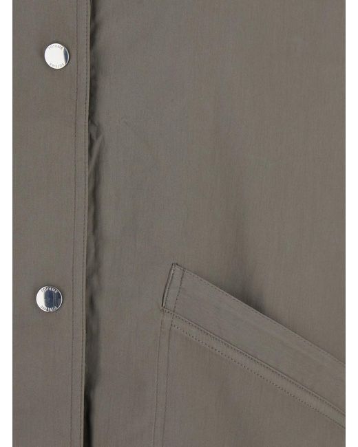 Totême Brown Summer Parachute Jacket With High Collar And Long Sleeves