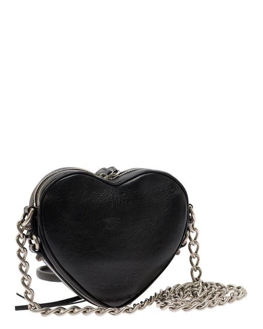 Balenciaga Black 'Le Cagole Heart Mini' Crossbody Bag