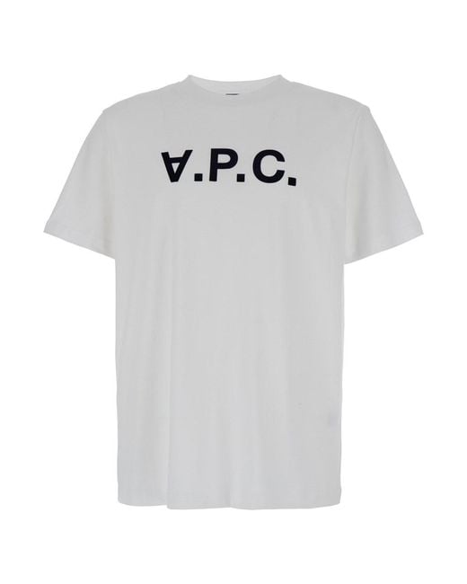 A.P.C. Gray Oversized T-Shirt With Print for men