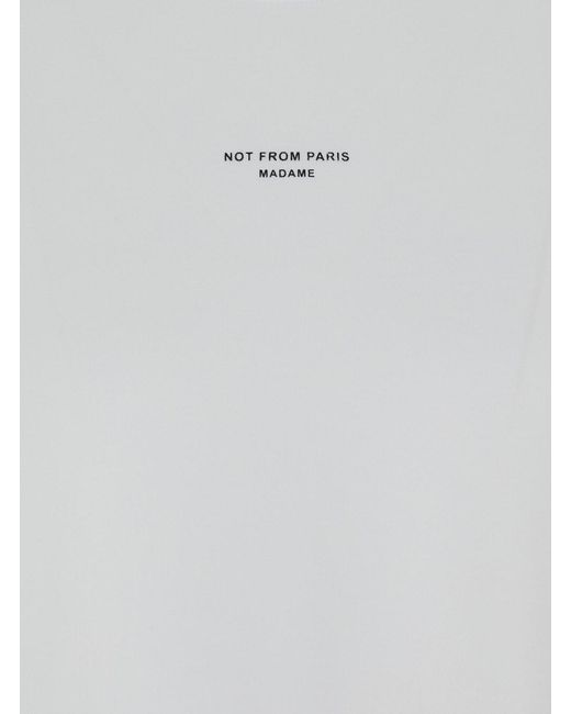 Drole de Monsieur White 'Le T-Shirt Slogan Classique' T-Shirt With Slo for men
