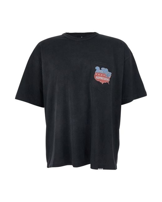Represent Black T-Shirt Beach Boys Cotton for men