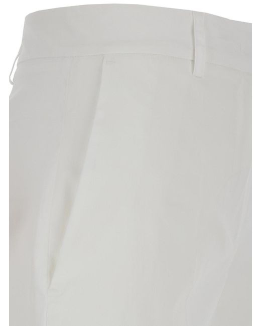 Plain White Shorts With Belt Loops