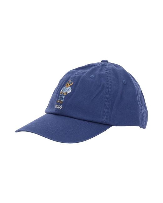 Polo Ralph Lauren Blue Baseball Cap Cotton for men