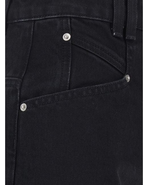 Isabel Marant Blue 'Lemony' Jeans With Logo Patch On The Back