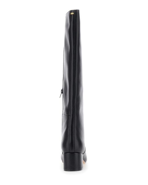 Twinset Black Knee High Boots With Round Toe