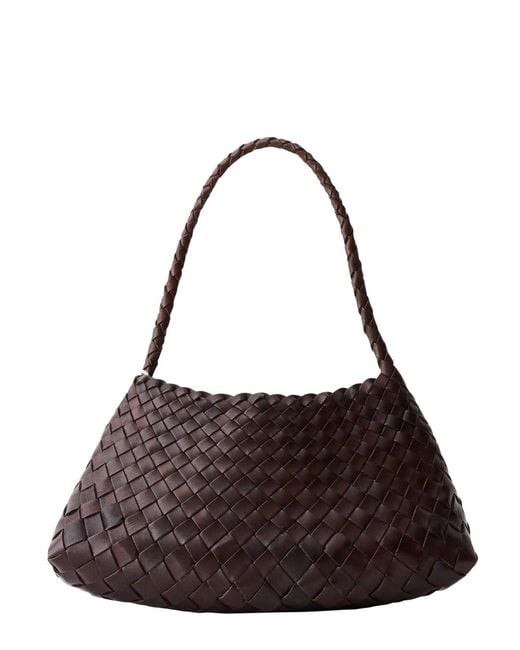 Dragon Diffusion Brown 'Rossana' Mini Shoulder Bag With Top Handle And