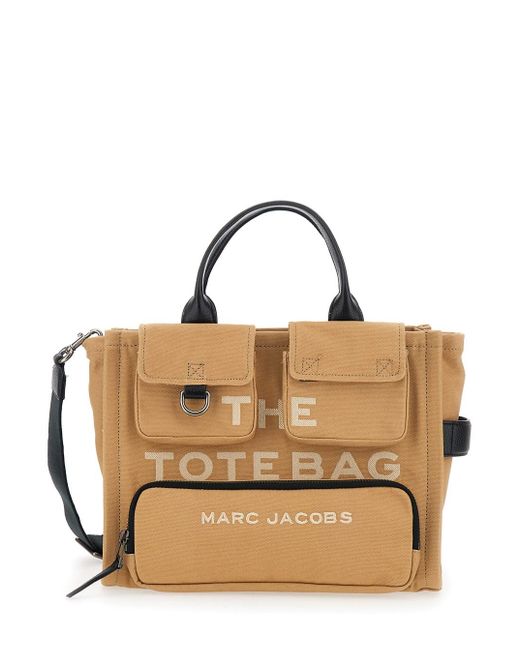 Borsa A Mano 'The Medium Cargo Tote' Con Logo Lettering E di Marc Jacobs in Metallic