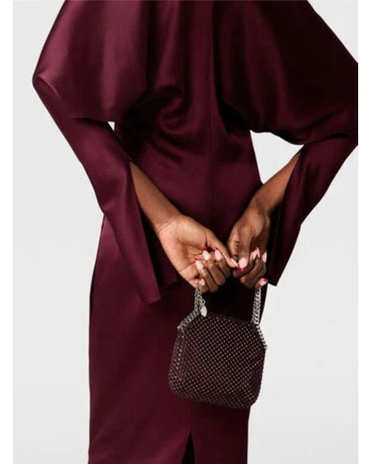Stella McCartney Purple Round Neck Midi Dress