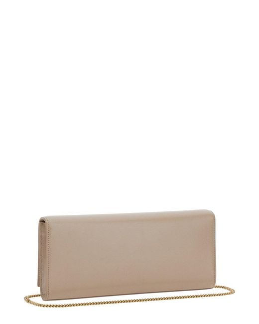 Saint Laurent Multicolor 'Kate' Crossbody Bag With Chain-Link Shoulder Strap And Cassandre Plaque On The Front
