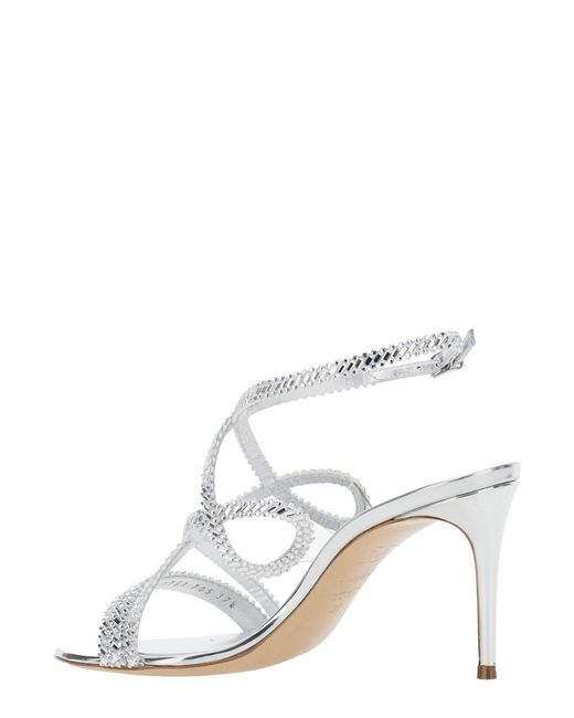 Casadei White Heeled Sandals Josephine Heel