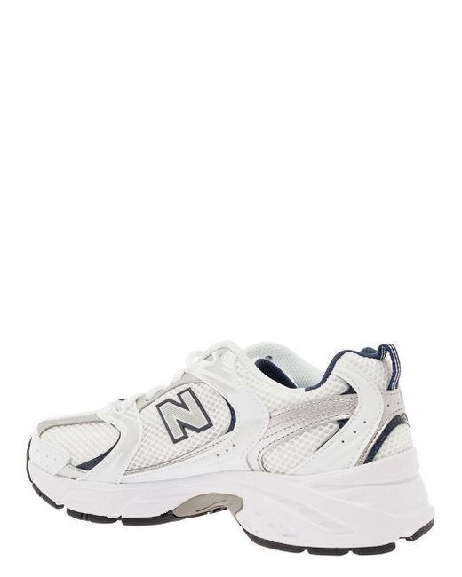 New Balance White '530' And Low Top Sneakers With Logo Patch