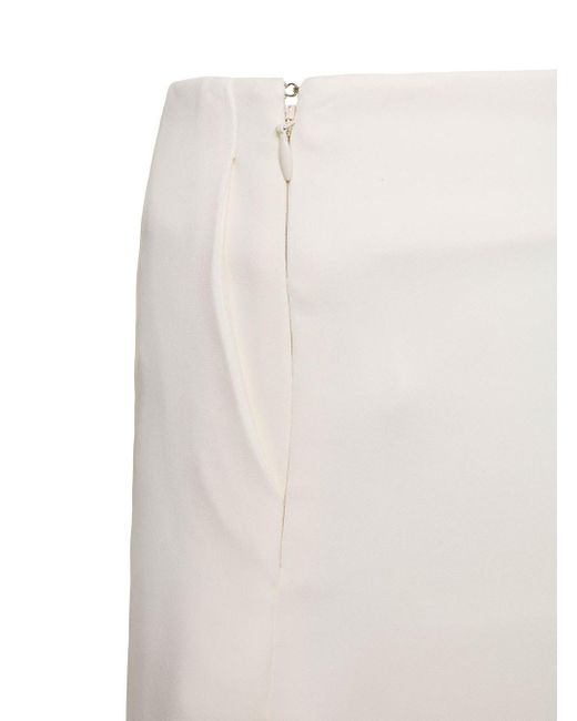 MVP WARDROBE White 'Kennet' Shorts With Invisible Zip