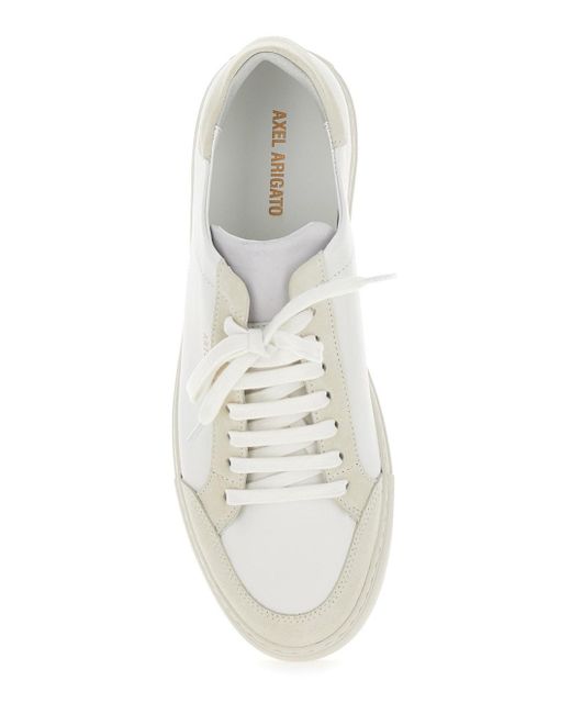 Axel Arigato White 'Clean 90 Triple' Low Top Sneakers With Laminated Logo for men