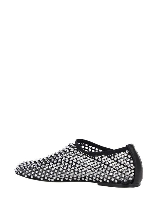 Ballerine Con Strass Applicate All-Over di Strategia in White