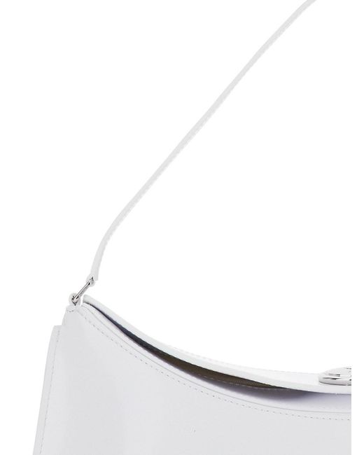 Jacquemus White 'Le Calisso' Shoulder Bag With Engraved Snap Button