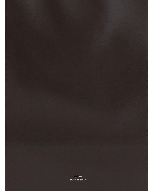 Totême Black 'Roam' Shopper With Double Handles And Embossed Logo