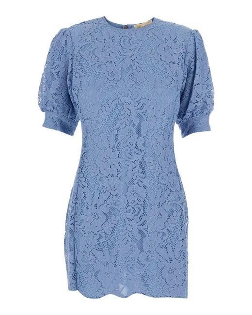 MICHAEL Michael Kors Blue Mini Dress Cotton Blend