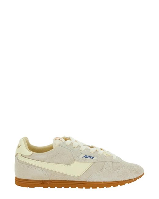 Sneaker 'Windspin Low' Con Logo Sul Lato E Sulla Tallonetta di Autry in White