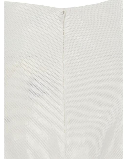 Totême White Skirt With All-Over Sequins