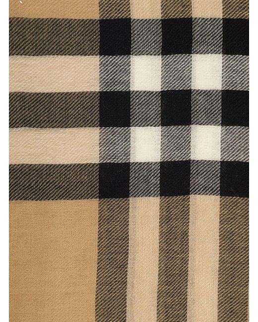 Burberry Natural Scarf With Vintage Check Motif for men